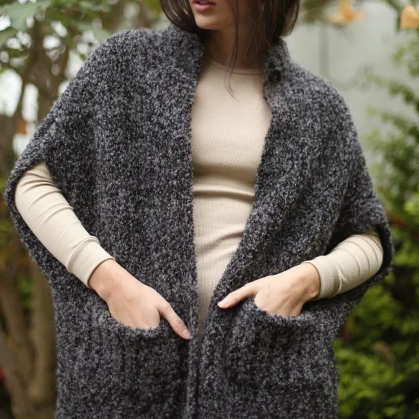 Oversized Boucle Cardigan