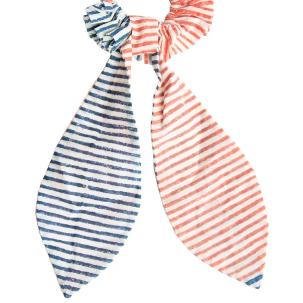 Painted Stripes Bowtie Scrunchie