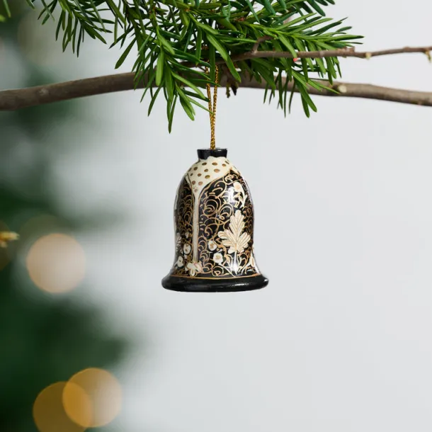 Painted Wood Bell Ornament