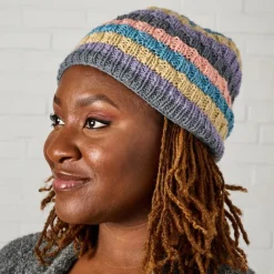 Pastel Stripes Wool Hat