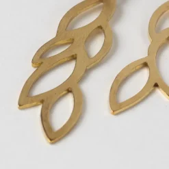 Pataharu Golden Leaves Drop Earrings