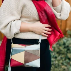 Patchwork Eco-Leather Convertible Purse