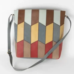 Patchwork Eco-Leather Shoulder Bag
