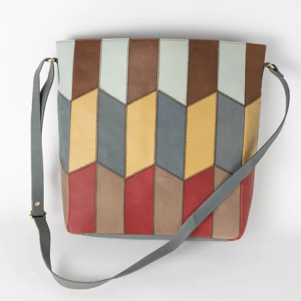 Patchwork Eco-Leather Shoulder Bag