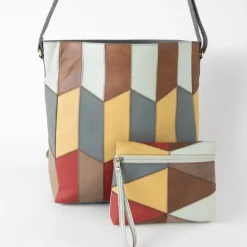 Patchwork Eco-Leather Shoulder Bag