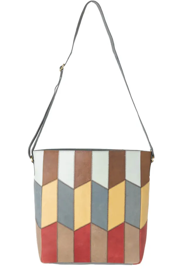 Patchwork Eco-Leather Shoulder Bag