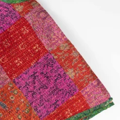 Patchwork Kantha Stitched Tree Skirt