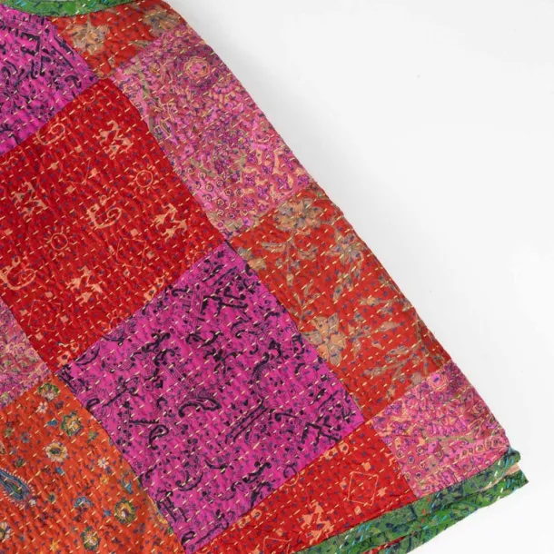 Patchwork Kantha Stitched Tree Skirt