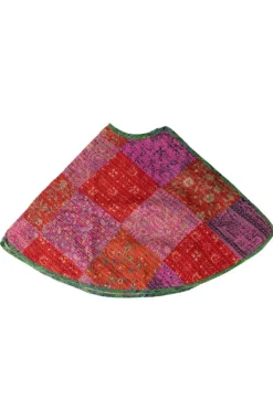 Patchwork Kantha Stitched Tree Skirt
