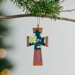 Peace On Earth Cross Ornament - Collectible 2024