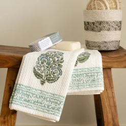 Pera Cotton Blockprint Hand Towel Set