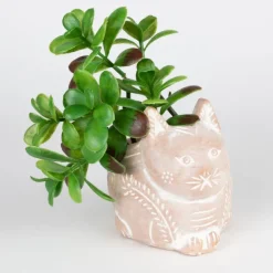 Petite Crouching Cat Planter