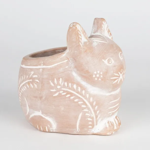 Petite Crouching Cat Planter