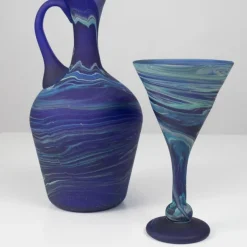 Phoenician Blue Cocktail Glass