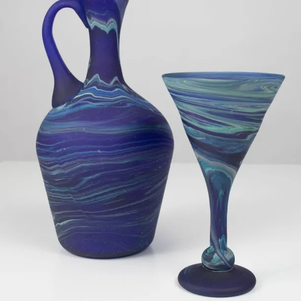 Phoenician Blue Cocktail Glass