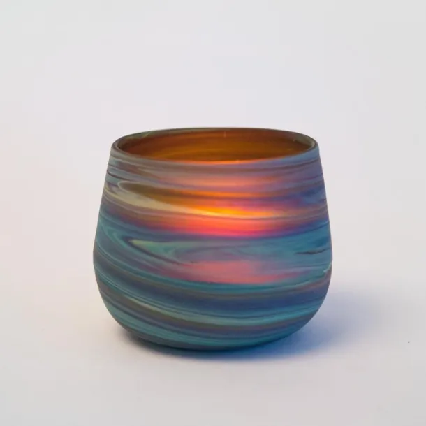 Phoenician Glass Candleholder