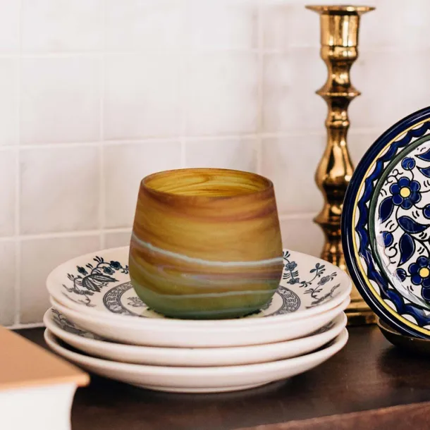 Phoenician Glass Candleholder