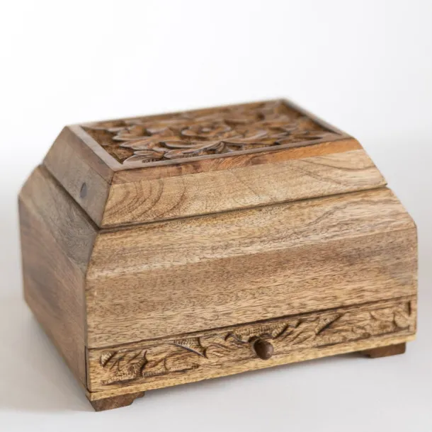 Phoolon Mango Wood Jewelry Box