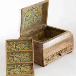 Phoolon Mango Wood Jewelry Box