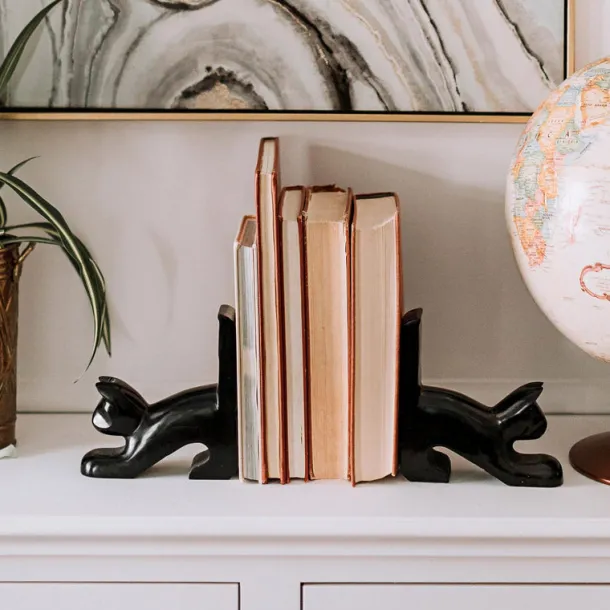 Playful Cat Bookends