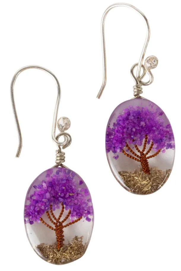 Purple Arbol Earrings