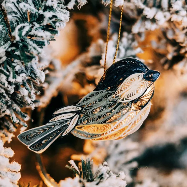 Quill Chickadee Ornament