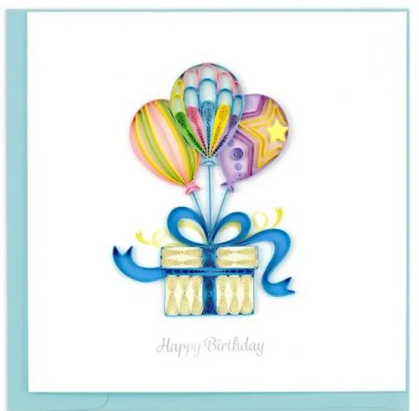 Quilled Balloon Birthday Card