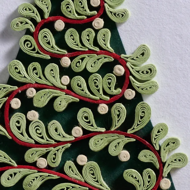 Quilled Trimmed Tree Christmas Card