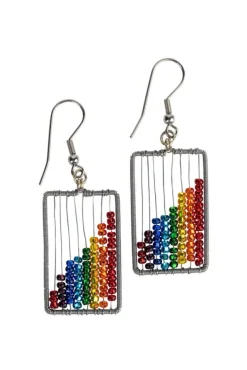 Rainbow Abacus Earrings