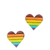 Rainbow Heart Gourd Earrings