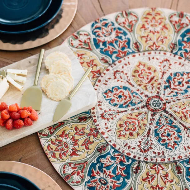 Rajodi Kalamkhari Round Tabletopper