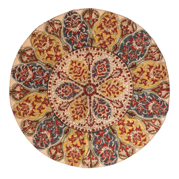 Rajodi Kalamkhari Round Tabletopper