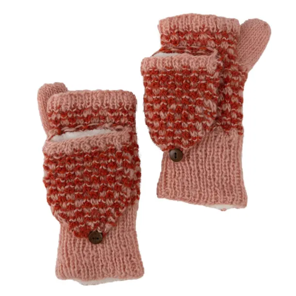 Raspberry Convertible Mittens