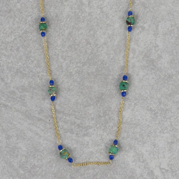 Recycled Sari & Glass Bead Necklace