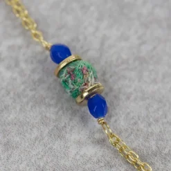Recycled Sari & Glass Bead Necklace