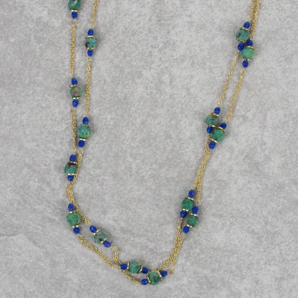 Recycled Sari & Glass Bead Necklace