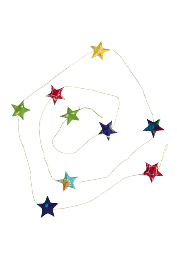 Recycled Sari Star Garland