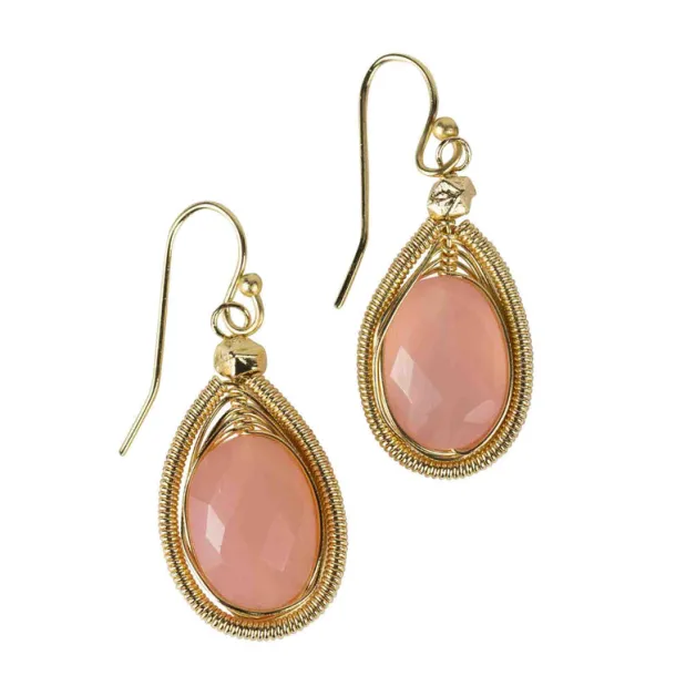 Rose Onyx Drop Earrings