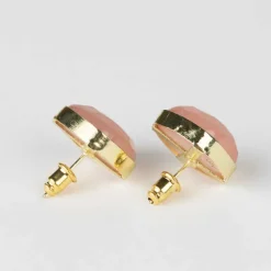 Rose Onyx Stud Earrings