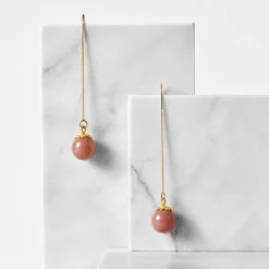 Rosebud Threader Earrings