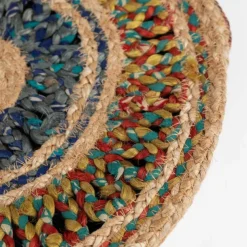 Round Sari Jute Shoulder Bag