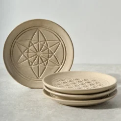Sacred Geometry Appetizer Plates - Set of 4