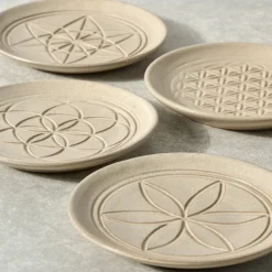 Sacred Geometry Appetizer Plates - Set of 4