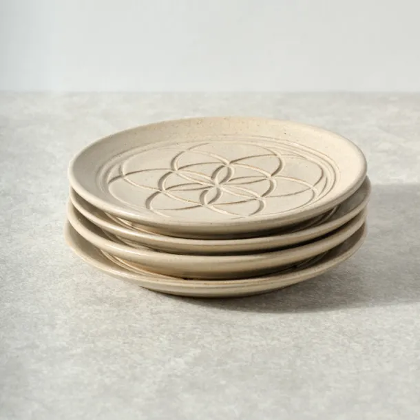 Sacred Geometry Appetizer Plates - Set of 4