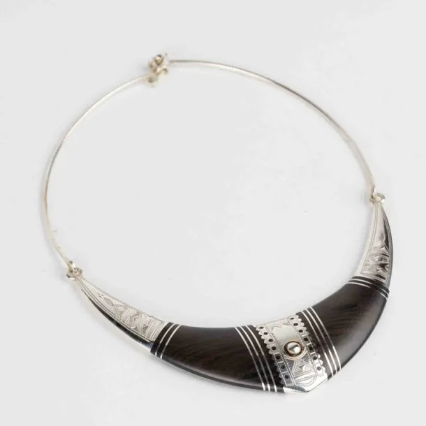 Safia Tuareg Ebony Collar Necklace