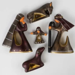 Serene Ceramic Nativity - Set of 5
