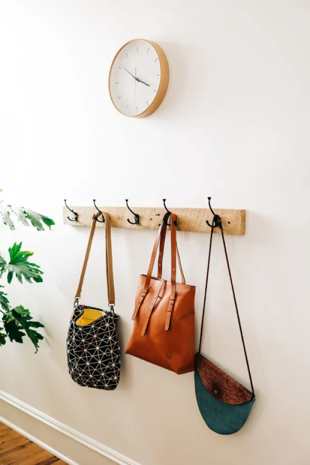 Shanti Leather and Canvas Purse