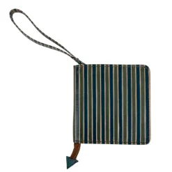 Shanti Striped Leather Wrist Wallet