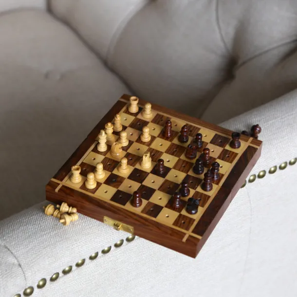 Sheesham Travel Chess Set