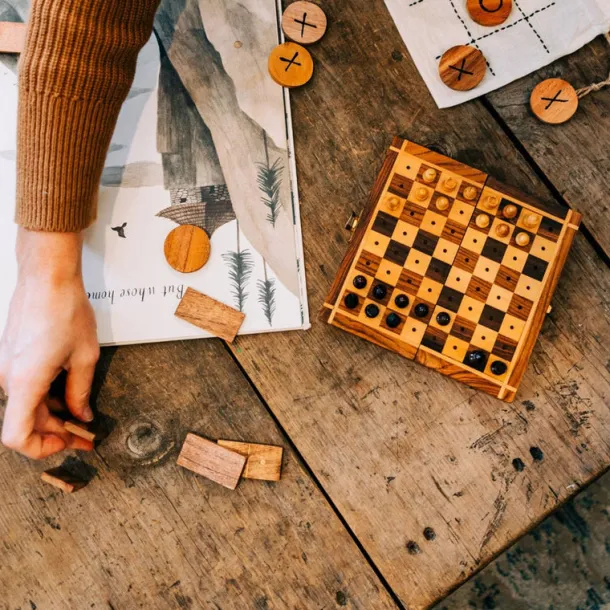 Sheesham Travel Chess Set